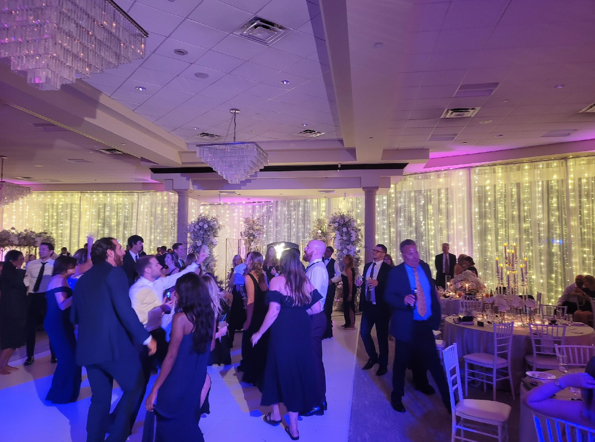 Mini Lights and Sheer Drape Design